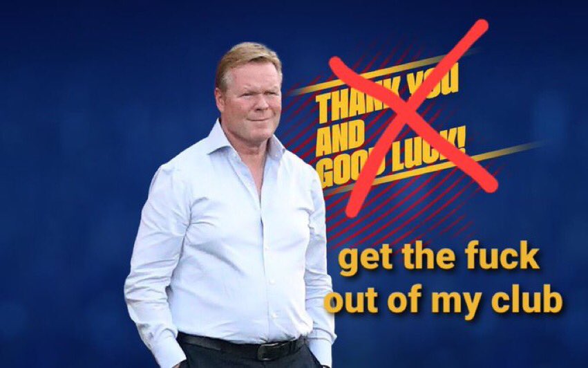 Alexander007pr's tweet photo. Koeman vete de mi equipo ya hijo de puta #KoemanOut https://t.co/1vjQxslxh7