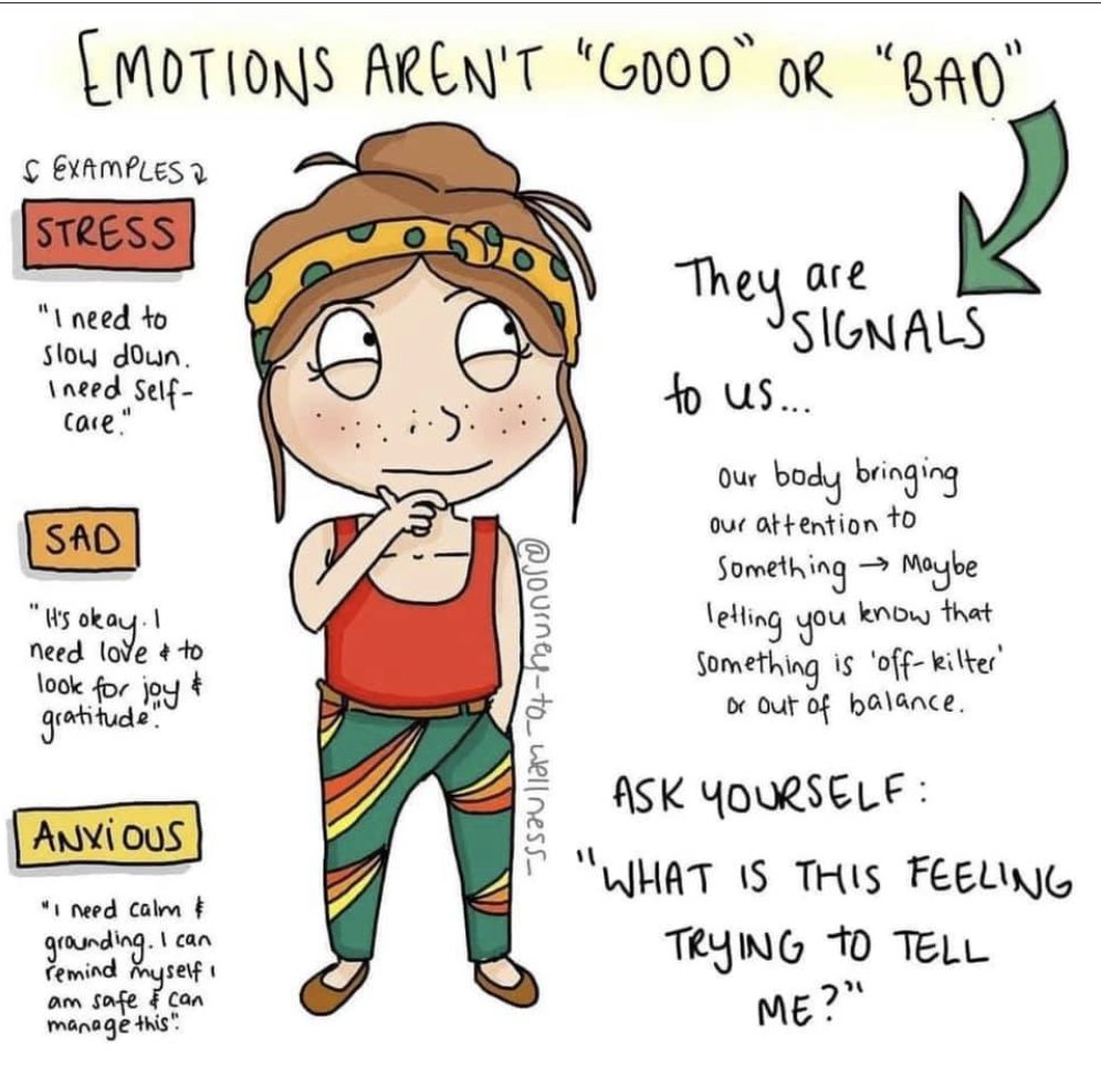 SchCouns4MTSS's tweet photo. For #sundayselfcare, remember that emotions aren't good or bad, rather they are signals. What are you emotions telling you that you need today?
#mtss #makingmtsswork #selfcare #scchat
Thanks for sharing @loridesautels and for creating: @Journey to Wellness https://t.co/JXm9iDvAhh