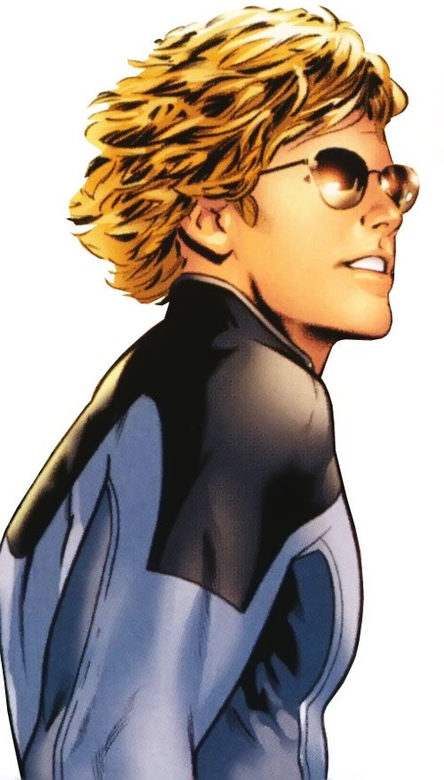 “You don’t gotta tell me twice.”

A flirtatious chuckle escaped the blonde’s lips until a small smile was left in its position.