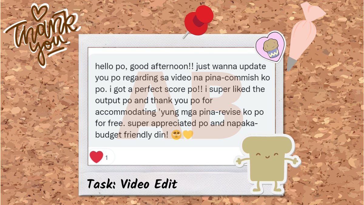 AcadBakery's tweet photo. 🍞— here's one of the many grade updates we received from one of our dear clients! it really warms our heart when we receive kind words like this! thank you so much for the trust ♡
#BreadComms🍞 https://t.co/RRl0pujfJ0