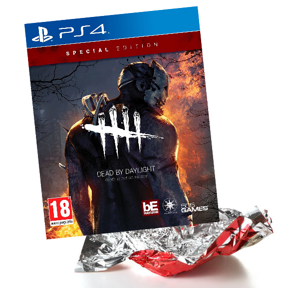 VectorASpecter's tweet photo. One more week until Halloween. Reminder to check your kid's Halloween candy. Last year some poor kid found a copy of Dead By Daylight in their candy bar! They've been traumatized ever since. https://t.co/OxRx5y2H9D