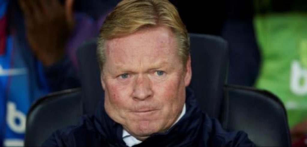 📊Koeman ante los equipos grandes:

❌Barça-Real Madrid 1-3
✅Juventus-Barça 0-2
❌Atlético-Barça 1-0
❌Barça-Juventus 0-3
❌Barça-PSG 1-4
🤝PSG-Barça 1-1
❌Real Madrid-Barça 2-1
🤝Barça-Atlético 0-0
❌Barça-Bayern 0-3 
❌Atlético-Barça 2-0
❌Barça-Madrid 1-2

DEBE VENIR XAVI YA!