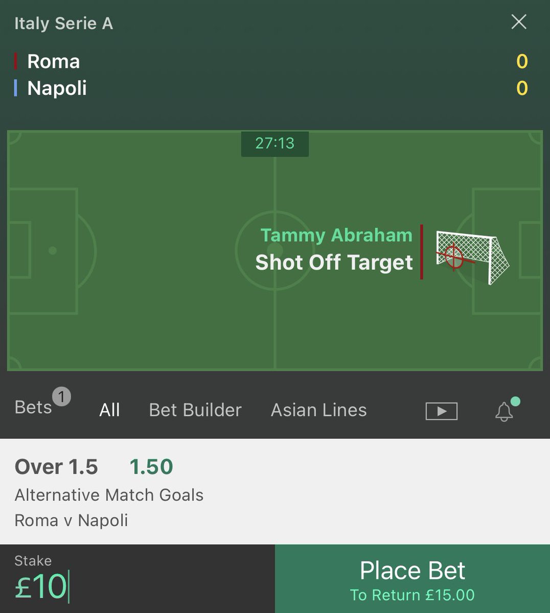 OC_Tipster's tweet photo. ⚒️ Odin's £10 - £50 ⚒️
Bet 1: £10
Odds: 1.50
Bank: 
League: Italy Serie A 🇮🇹 

❤️ &amp; RT if you're on https://t.co/bYdTmzUGTy