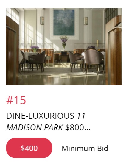 lifeforcelily's tweet photo. Thank you Daniel Humm for your donation of a tasting menu experience. Our SILENT AUCTION and ELEVEN MADISON PARK are a perfect pair! https://t.co/Oo3FXv7kd7