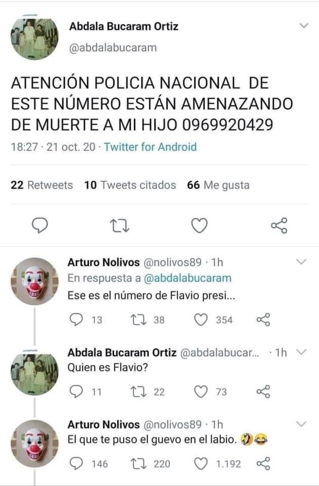<a href="/teloresumo/">Te Lo Resumo 🦈</a> Éste al Expresidente ecuatoriano Abdalá Bucaram que vaya en el despacho Oval del museo.