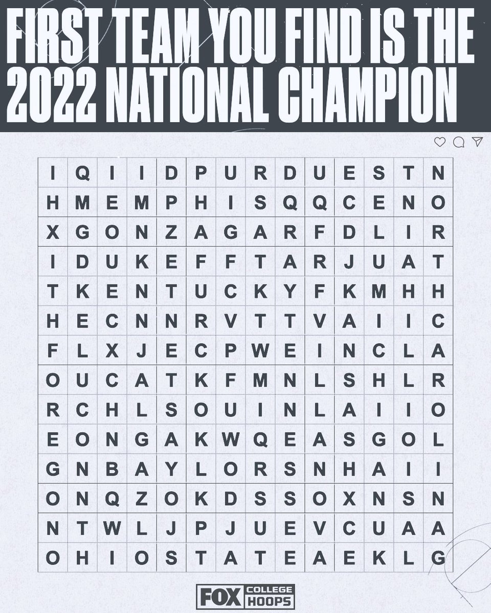 The first team you find is the 2022 National Champion 🔍👇