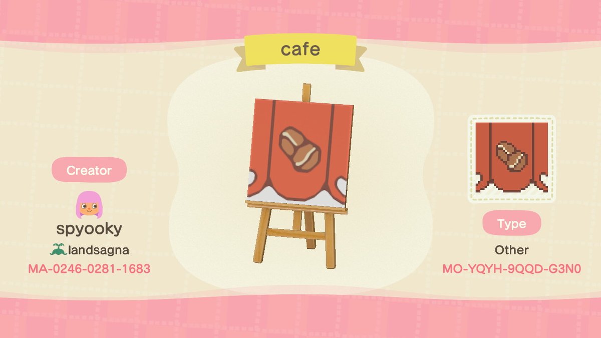 cafe stall with transparent heart #AnimalCrossing #ACNH #NintendoSwitch #prodesign