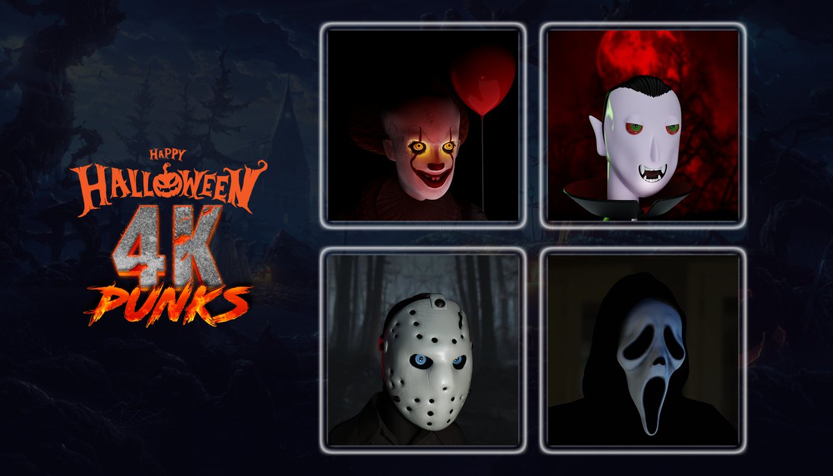 4kPunks's tweet photo. 🎃 Halloween is coming with them 🎃

⭐ https://t.co/yvSPfXCgKc
⭐ Supply 1/1

#NFTs #NFTCommunity #3D #4KPunks https://t.co/sYZGXiuk57