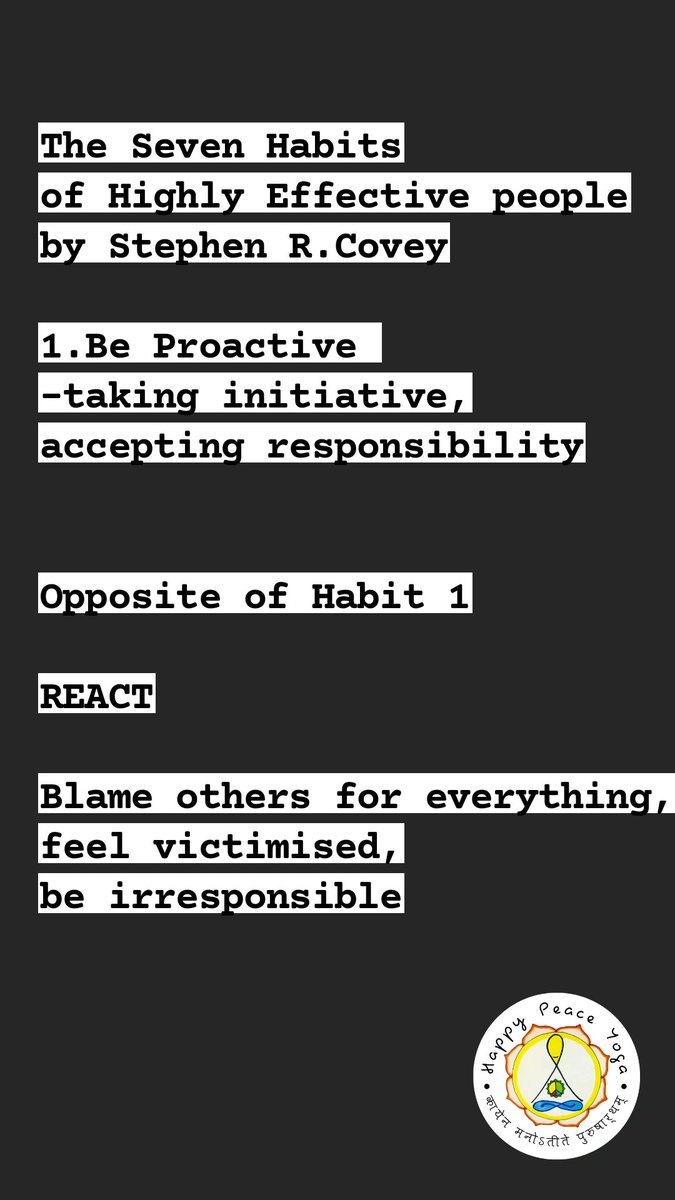 #sevenhabitsofhighlyeffectivepeople #beproactive #dontreact #sevenhabits #takeinitiative #acceptresponsibility