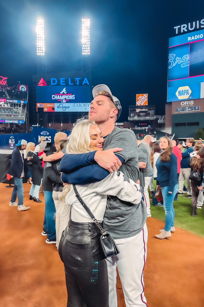 chelseafree5's tweet photo. You’ve worked your whole life for this moment. No one deserves this more than you. Let’s go to the World Series Baby!!! @FreddieFreeman5 https://t.co/1jzFRYQ8vI