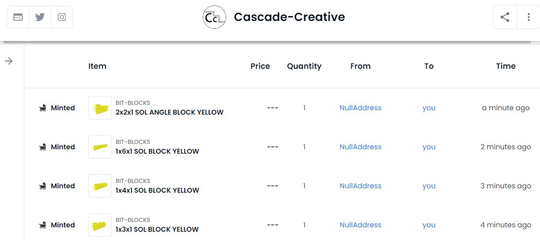 cascade_create's tweet image. Just minting away today! New 1/1 BIT-BLOCK set on sale soon.
#NFT #3DNFT #BITBLOCK #opensea #NFTCommunity 
opensea.io/collection/bit…