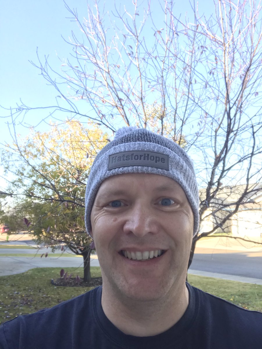 JeremySlobodan's tweet photo. Today is Brain Cancer Awareness Day. I’m wearing this in support of @gwenllia and family. Consider making a donation to @BrainTumourFdn to support their research and support programs  #hatsforhope https://t.co/CRst8pmf0v