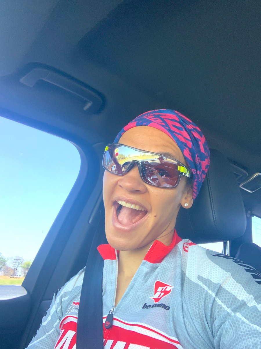 StaceHolland's tweet photo. When you wake up at 5am but only get cycling at 7am…this is the face you make 😄

#CycleSquad @stefonthebrink @ClintOnTheBrink https://t.co/MvVbMU8SZv