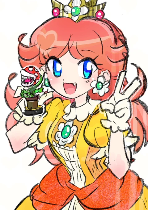 #PrincessDaisy #デイジー姫 #マリオ
#SuperMario #らくがき #イラスト #パックンフラワー #PiranhaPlant amiiboのパックンフラワーが超カワイイッス。 