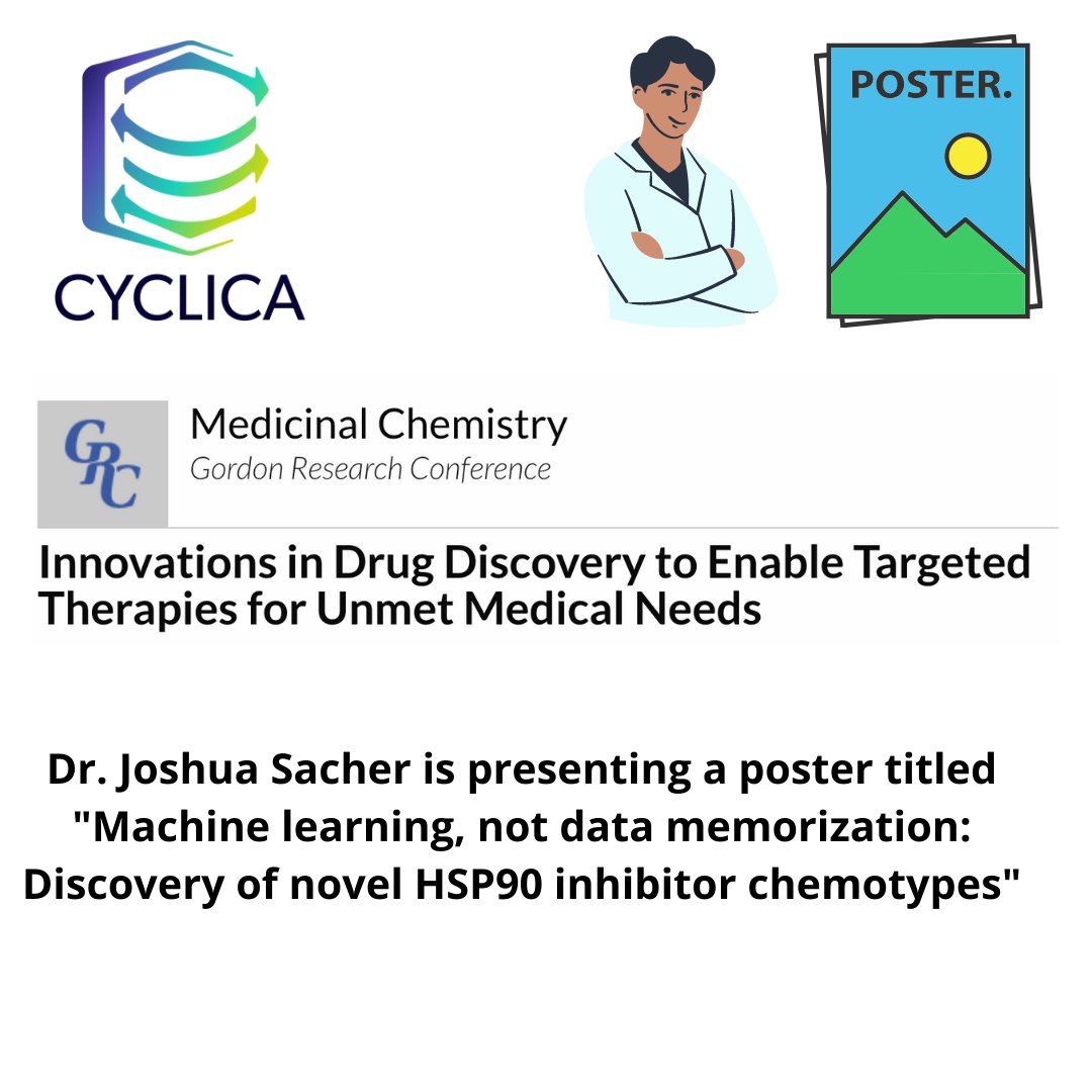 Cyclica's tweet photo. The 2021 Gordon Research Conference (GRC) - Medicinal Chemistry starts today until 29th October 2021 and is chaired by Janeta Popovici-Muller & Cynthia Parrish.
#machinelearning #artificialintelligence #HSP90 #chemotypes #cyclica #drugdiscovery @GordonConf https://t.co/Q4bdMxBqab