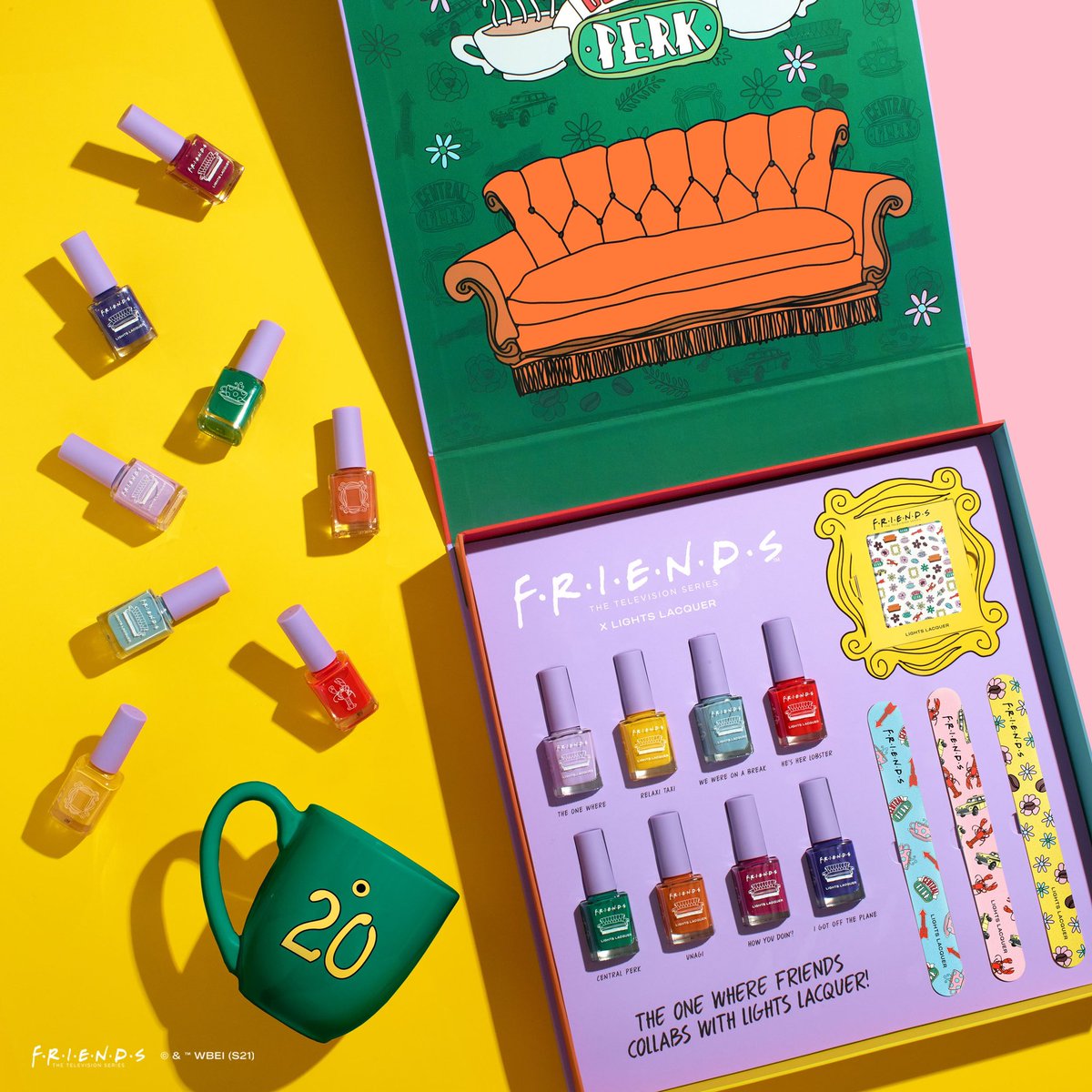LightsLacquer's tweet photo. INTRODUCING FRIENDS X LIGHTS LACQUER !!

The LE collection includes:
💜 8 LIMITED EDITION SHADES
💅 NAIL FILE
☕ COFFEE MUG

Launching 10/29 at 12 PM EST 🚕 https://t.co/4jouUOyJb9