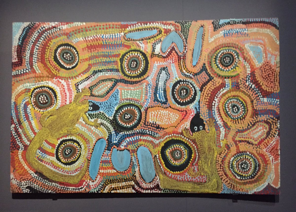 antje_devos's tweet photo. Exploring Australian Aboriginal Art at #BeforeTimeBegan exhibition, telling stories of culture and dreams. 🐍⏳🇦🇺 https://t.co/Z7pGRAqd5E