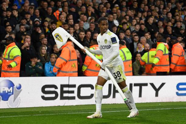 LeeStones1919's tweet photo. What really got me on yesterday’s equaliser, was Summerville tending to the corner flag whilst everyone else was celebrating. #SidebeforeSelf #lufc #leedswolves @LUFC https://t.co/aQAv18XkZ0