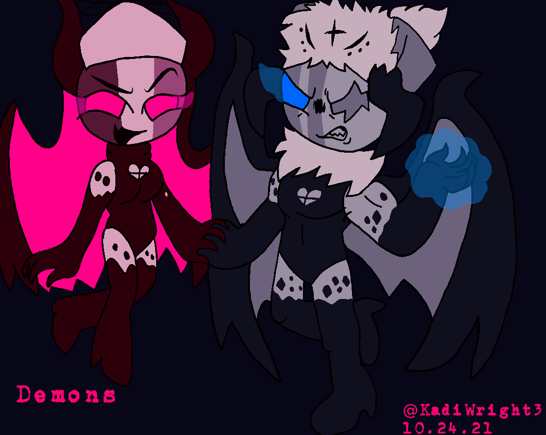 KadiWright3's tweet photo. Goretober Day 24: Demons 👿
(Prompt by CelticCapricorn and Demon! Ruv design belongs to @BSkelebunny01)
#goretober2021 #day24 #Demons #Sarv #ruv #RUVENTE #sarvente #ruvyzvat #Ruvfnf #midfightmasses #sarvxruv #demonsarvente #demonruv https://t.co/ygJzoHVURh