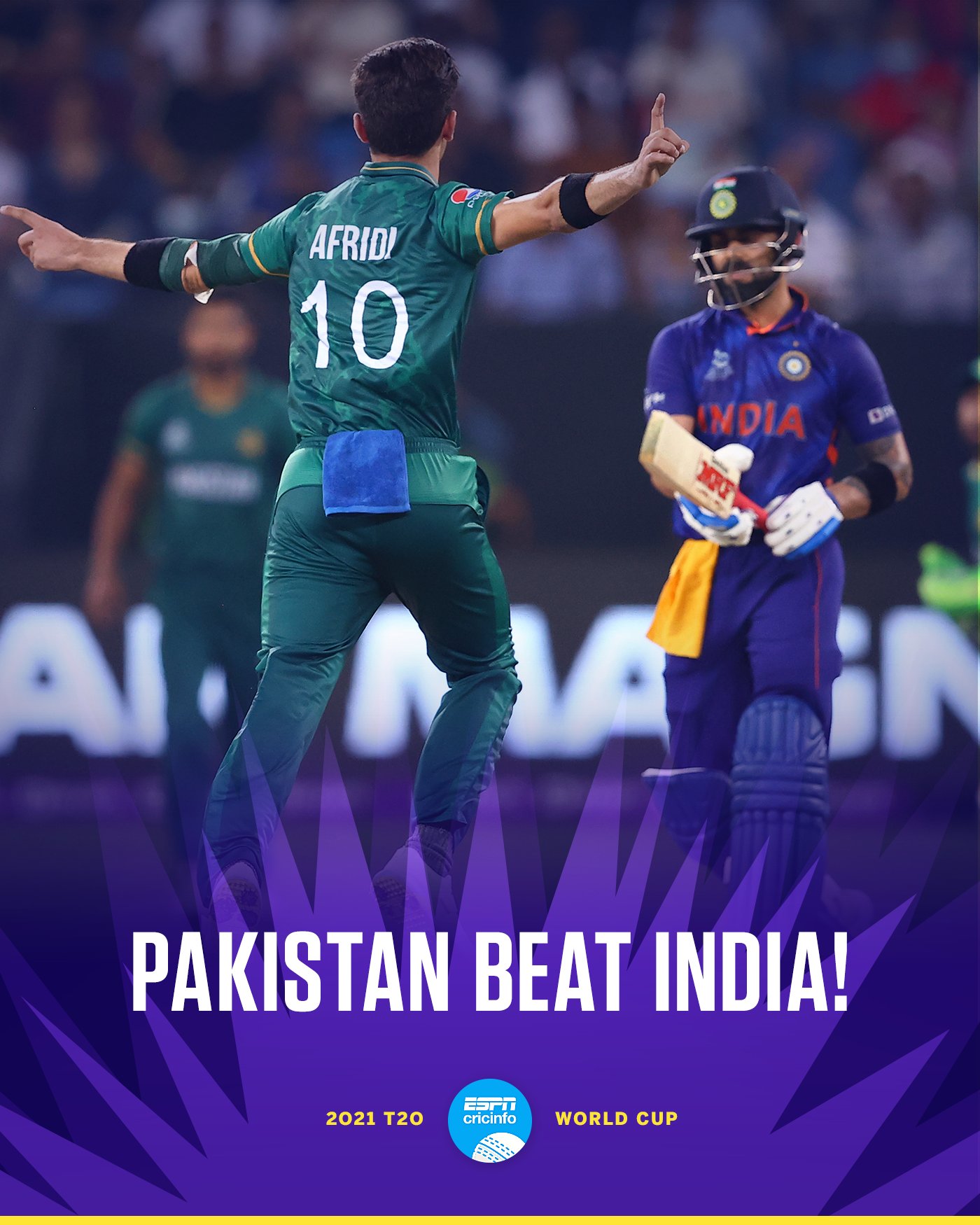 Pakistan Beat India First time in World Cup 2 ESPNcricinfo on Twitter: "PAKISTAN BEAT INDIA IN THE #T20WORLDCUP FOR THE FIRST TIME! 🇵🇰 #INDvPAK https://t.co/a1olopL7gP" / Twitter