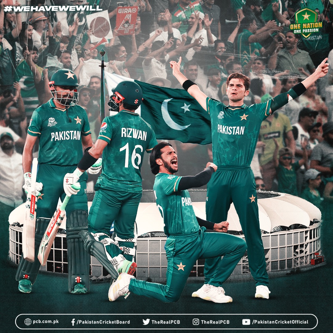 Pakistan Cricket (@therealpcb) on Twitter photo CONGRATULATIONS: Pakistan beat India by 10 wickets! 
#WeHaveWeWill 
#T20WorldCup CONGRATULATIONS: Pakistan beat India by 10 wickets! 
#WeHaveWeWill 
#T20WorldCup