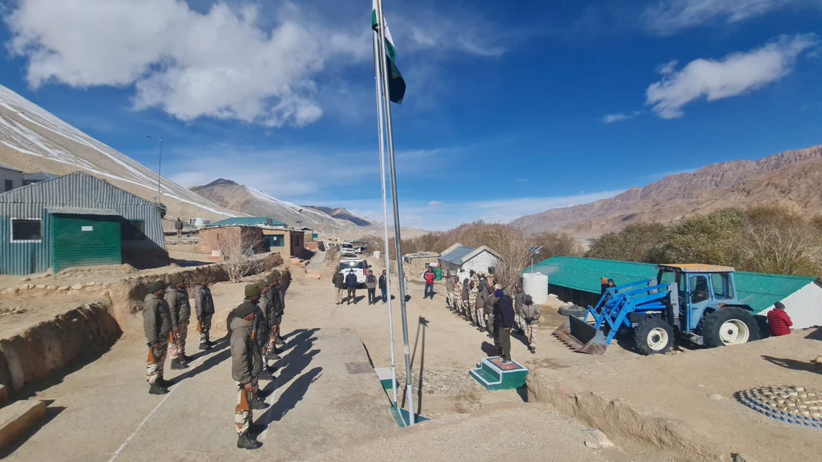 jtnladakh's tweet photo. Attended @ITBPRaisingDay at Demjok Border Out Post in Eastern Ladakh and extended heartiest congratulations to all the Himveer Jawans. Gratitude &amp; salute to all the @ITBP_official Personals for the outstanding contributions in safeguarding the border as well as other activities. https://t.co/Zxs2MpDbwZ