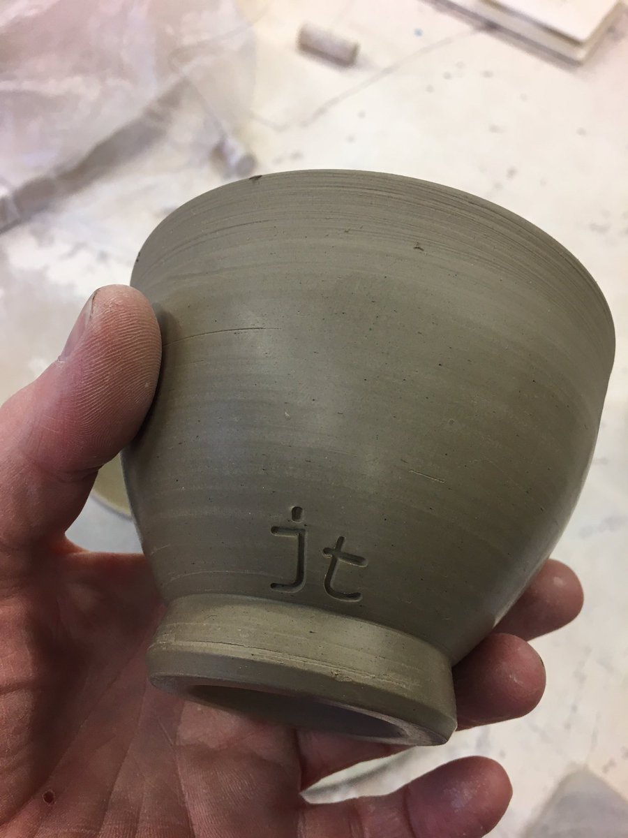 kerry_truman's tweet image. session #3 with the excellent @mrpspots and the fun was immense..!? I had chance to turn a couple of bowls that l threw the last time I was there.. alongside having a go at making a couple of small milk jugs for the girls.. good times.. #potteryfun #wellbeing #sundayvibes