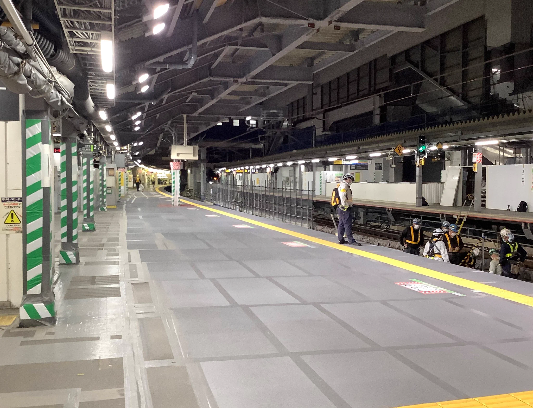 渋谷駅、山手線内回りの大規模工事でホームが拡がっていく様子！