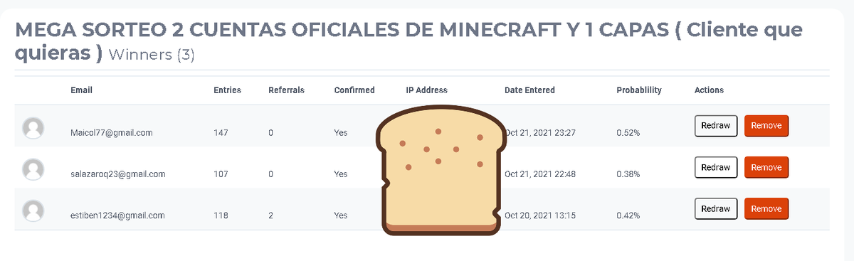 jaimeT55's tweet photo. Resultados del sorteo !! Felicidades 
24 h para reclamar al MD https://t.co/Ci185dxuTr