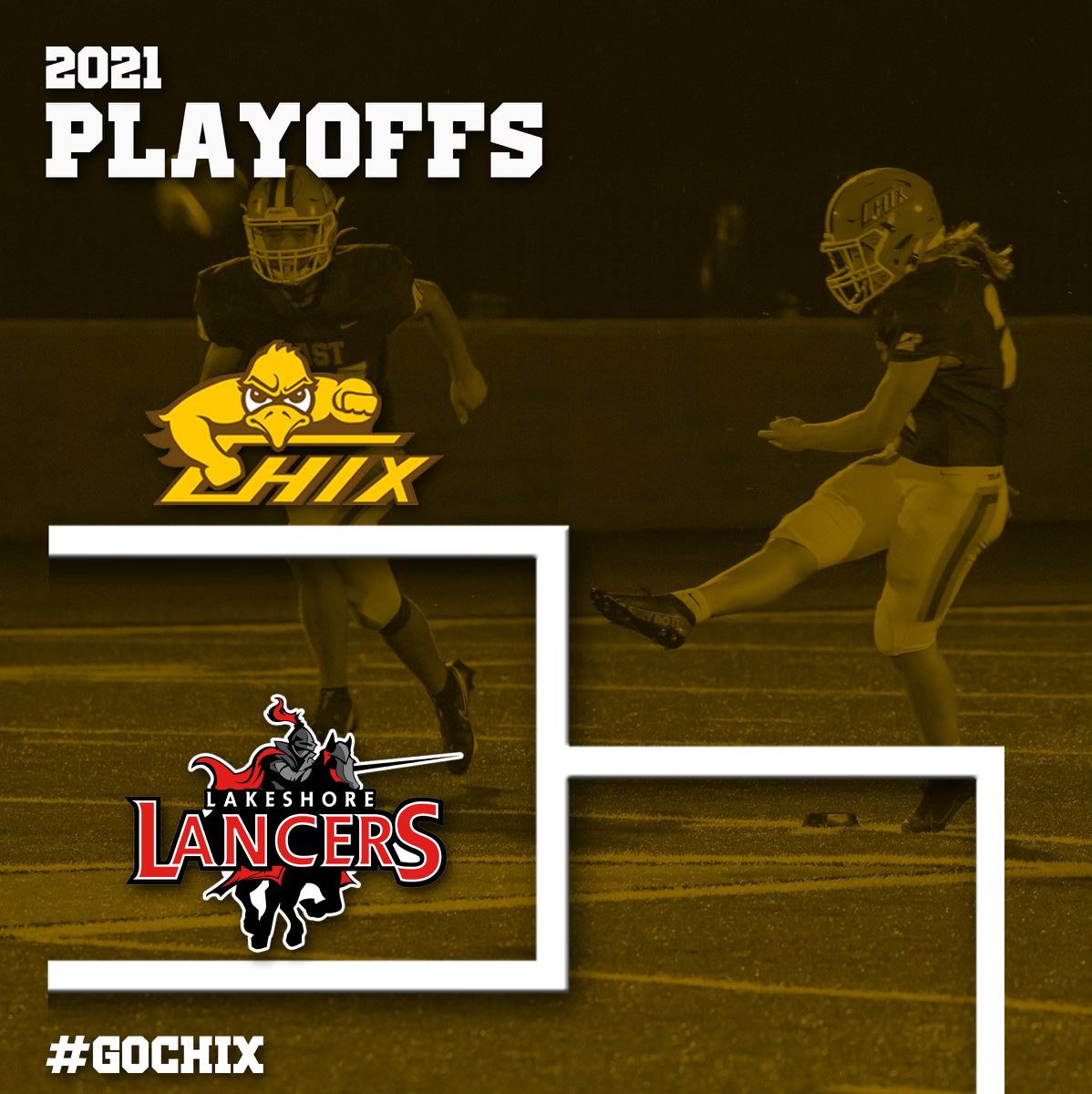 chixsports's tweet photo. ZE Football is going on the road to take on Stevensville Lakeshore Friday, October 29th at 7pm in the MHSAA playoffs.  Fire up CHIX! https://t.co/UVT1bzCXkW