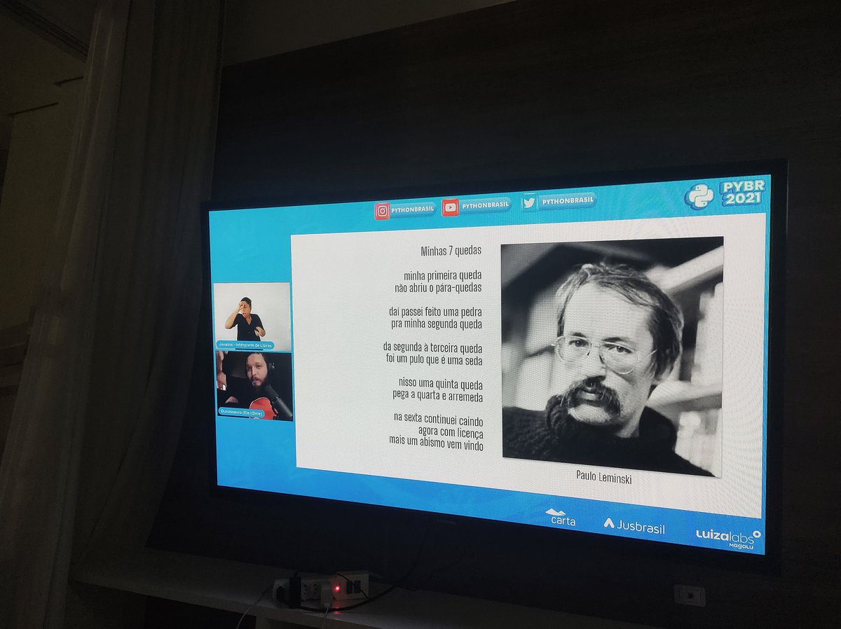 sergiomarioq's tweet photo. Hoje foi o dia de assistir atrasado a palestra do grande @dunossauro. Obrigado ✨
Me vi no dilema com as minhas referências e o que eu quero pro meu futuro.
#pybr2021 https://t.co/rnRH7ZweKy