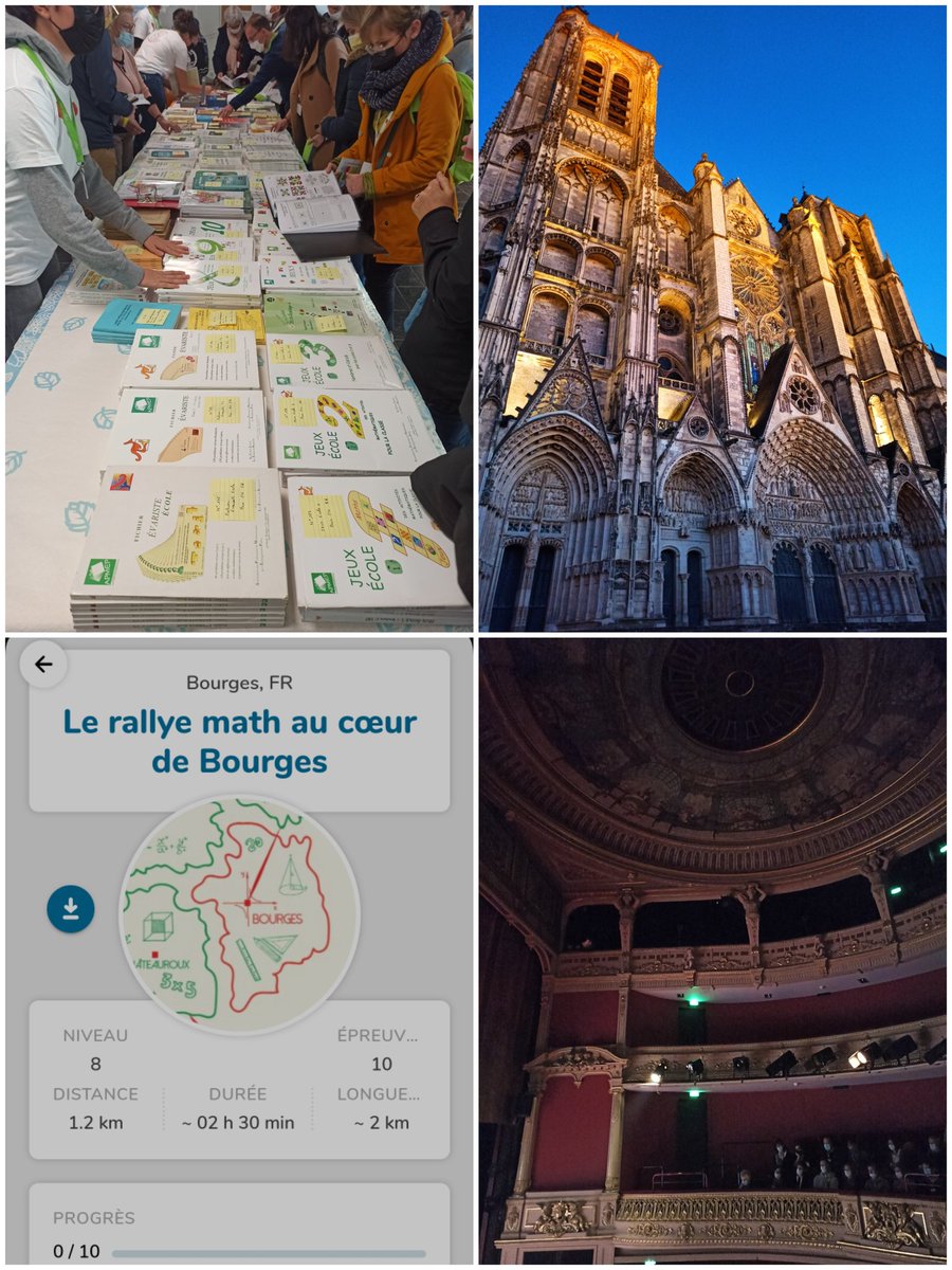FlhoFloh's tweet image. Les #jnapmep c'est ça !!!
Des ressources, des stands, des confs, ateliers, les pauses café, #mathcitymap, du théâtre maths 🤩🤩🤩 Et #Bourges comme décor ! 😍
Merciiii @Apmep_Nat, aux bénévoles et aux dames de ménage qui sont venues, pour nous, bosser un dimanche ! @Univ_Orleans