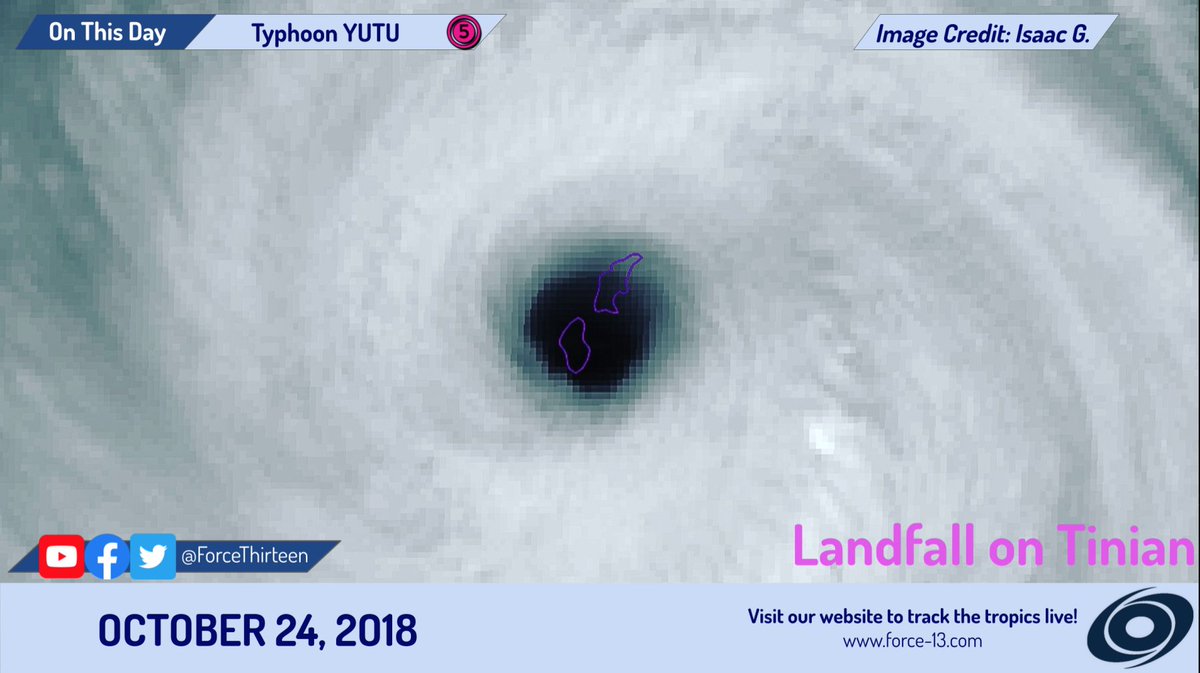 CycloneHistory's tweet photo. #OTD
In 2018, #Tinian and #Saipan faced their strongest #typhoon in years, #TyphoonYUTU. The storm struck the islands with 175 mph winds, causing heavy damage in the region.
Yutu killed up to 30 people and caused $854.1 million USD in damages, leading to Yutu's retirement. https://t.co/uQk9zeIE9c