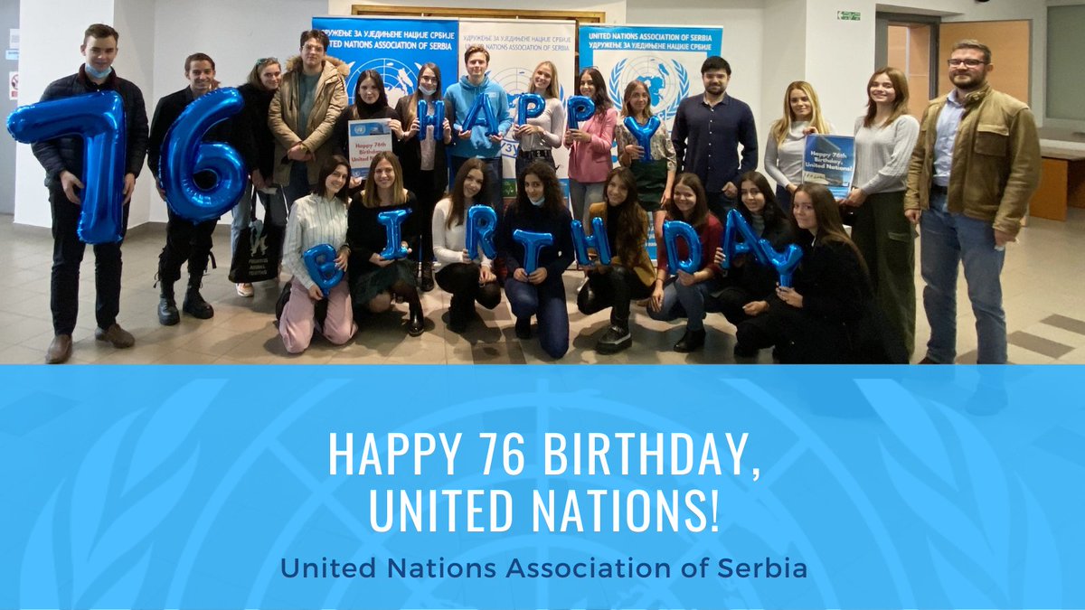 unaserbia's tweet photo. Obeležili smo 76. godišnjicu i #DanUN sa mladima! 🇺🇳
Udruženje za UN Srbije radi na širenju svesti o značaju ideala Povelje i pružanju podrške radu i jačanju uloge sistema UN. Nastavljamo u ovim vremenima kada je globalna saradnja i solidarnost potrebnija više nego ikada. #UNDay https://t.co/phktCtkJt4