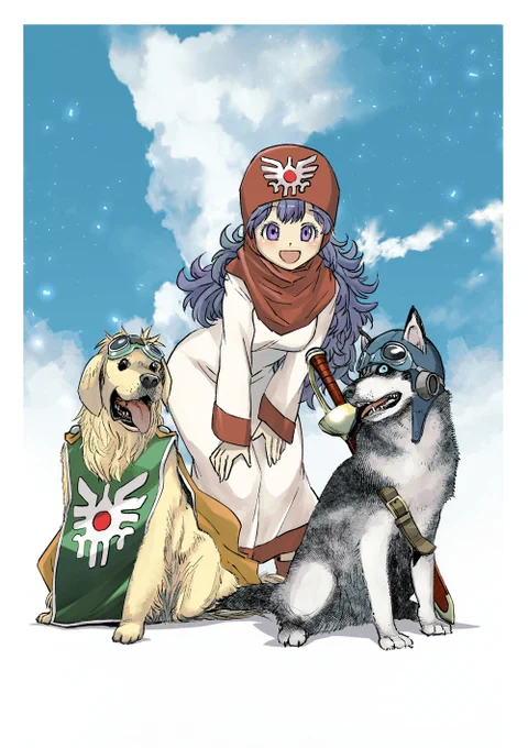 #今年も残りわずかなので今年一番伸びた絵を貼る見た絵描きさんも強制でやる
回ってきたからには仕方ない。ドラクエ2犬役を逆にしてみた。 