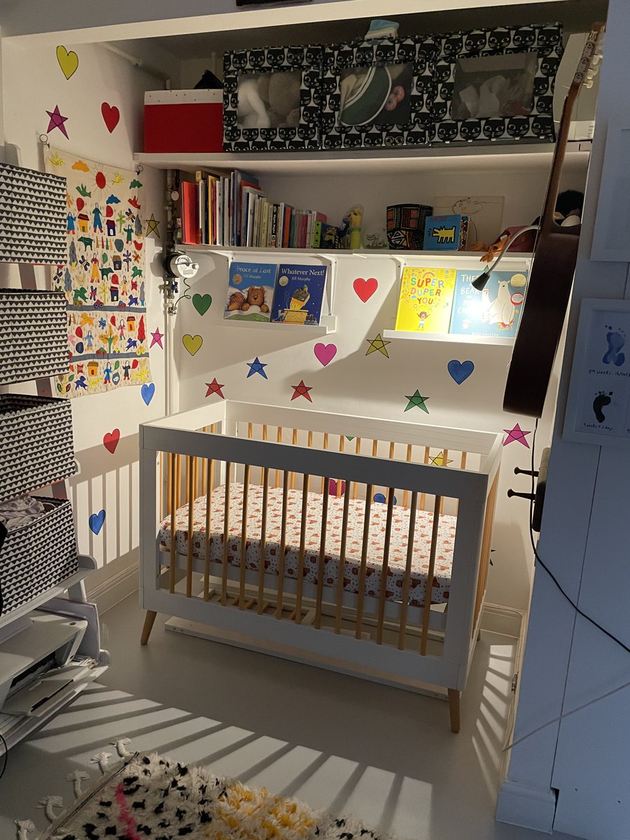 When you're stuck in a 1 bed flat due to the TERRIBLE #claddingscandal and you're trying to make the most of a horrible situation... we need more space... So! we've turned our corridor in to a nursery! #alineartstickers #nursery #interiordesign #spacesaving #babyart