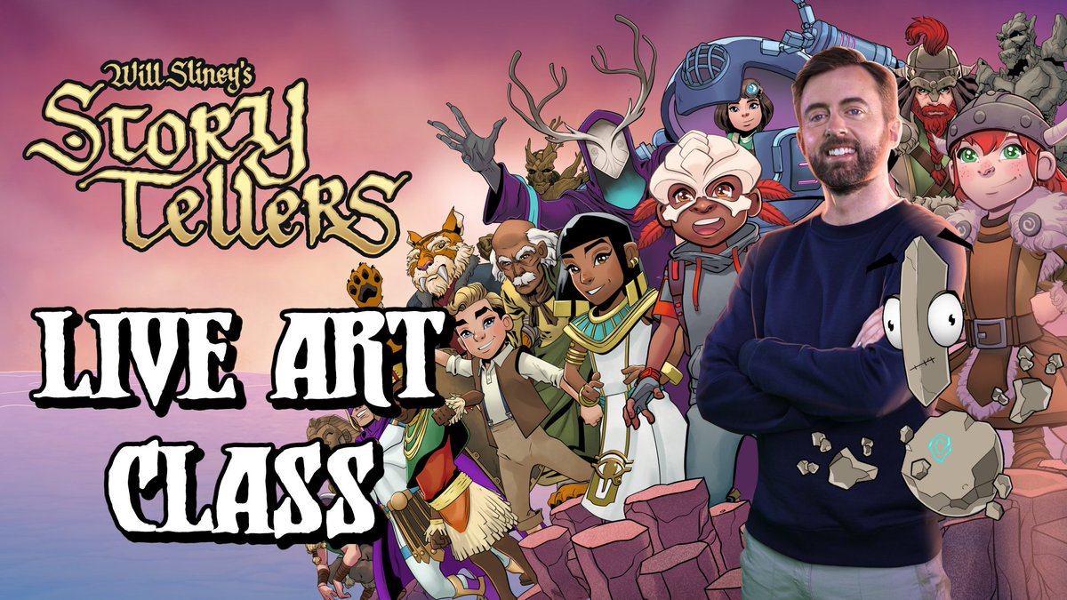 Straight away afterwards there will be a live class over at my youtube for any kids who want to draw alongside and ask me any questions. I'm here to help. Lets create this story together.  
youtube.com/watch?v=B8YrmI…