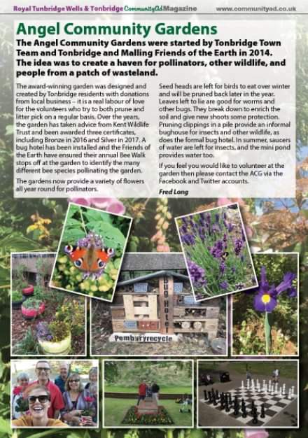 Nice little article on <a href="/toncommgarden/">Angel Comm Gardens</a> in current edition of Community And Magazine.
Thank you both <a href="/TonbridgeTownTe/">Tonbridge Town Team</a> and <a href="/TandMFoe/">Tonbridge & Malling Friends of the Earth</a> for your continued support.
Magazine link in first comment.