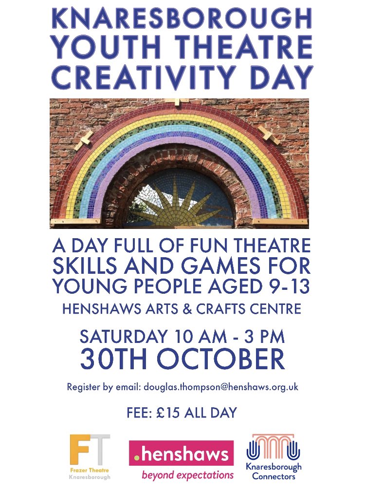 RowenaLloyd12's tweet photo. This half term sees the launch of this exciting new arts initiative, with a focus on collaboration, physical theatre, and connections. @FrazerTheatre @KConnectors #knaresborough #youtharts #youththeatre #halfterm https://t.co/2TiFwLo76p