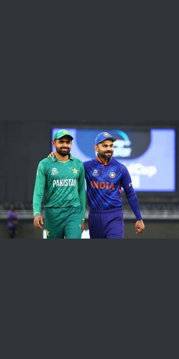 BobKennedyMP's tweet photo. We need to realise this picture in other aspects of our lives as well. The way to go for us, the South Asians. 

After an intense battle, things you love to see 💚💙
#INDvPAK #Peace #overconfidence #MaukaMauka #panauti #mentor #haar #BabarAzam #AkshayKumar 
#T20WorldCup https://t.co/VkYlGumGzk