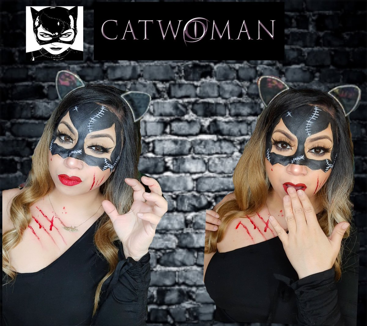 JsavageWith's tweet photo. "Catwomen"
@mehronmakeup
@lurellacosmetics 
 @Maybelline 
@frankierosecosmetics 
@liptalkcosmetics

(Makeup details &amp; more content on Jewelsmakeupsavage)

#catwomen #catwomencostume #catwomencosplay #scratch https://t.co/8TnBtu14wF