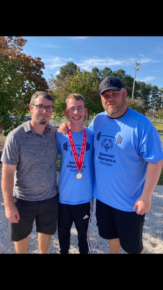 COACHMARCHIGH's tweet photo. Congrats to the absolute best, strongest, most dedicated assistant coach on the entire gulf coast! My man Coach Conner Tingle, won gold yesterday!!! 🥇🐊💪 @TheJeffTakeWXXV @GraceBBoyles @MDuganWLOX @Coastfootball @GautierFB https://t.co/K2aULWV9mV