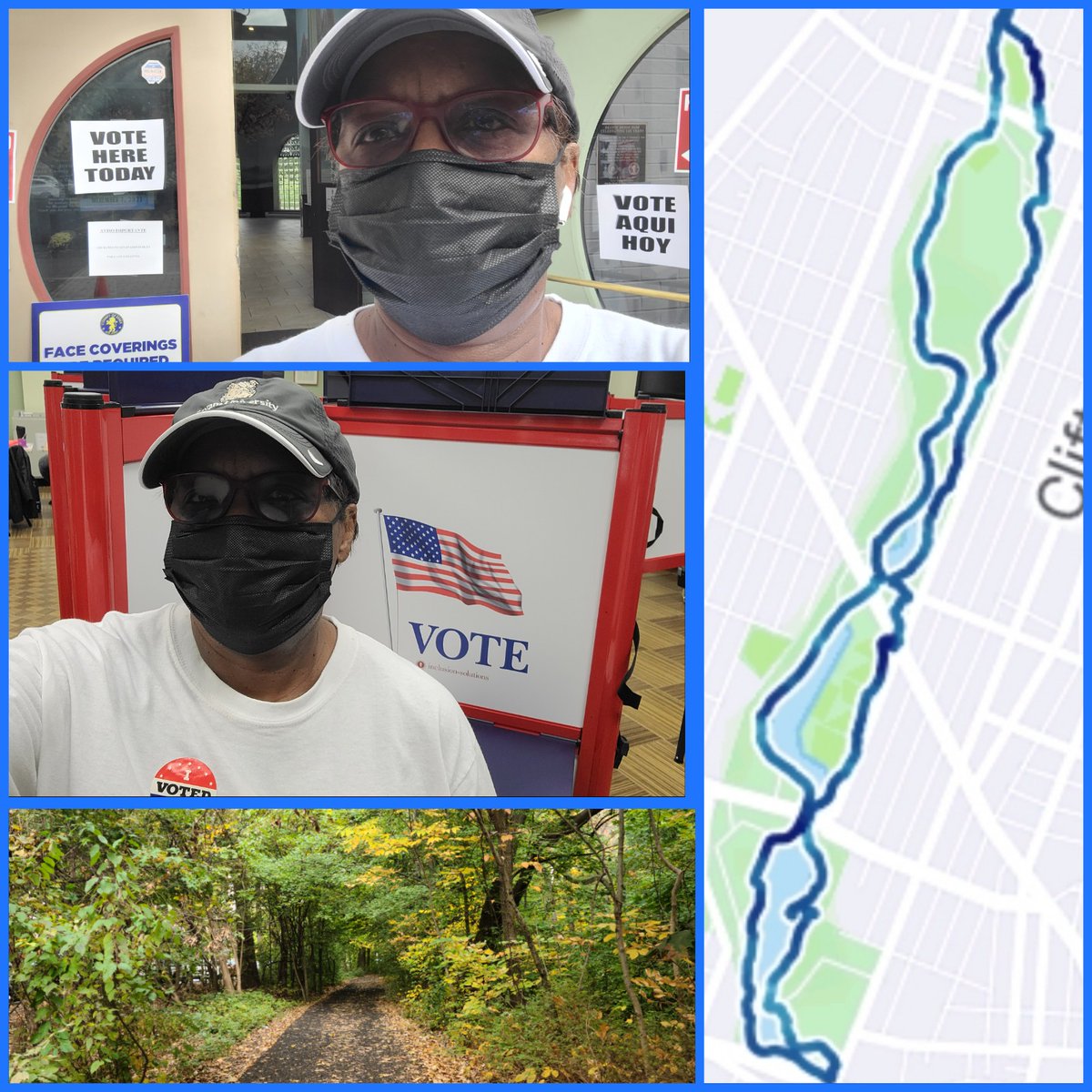 PersDevSolu's tweet photo. Got in a 7-mile run in Branch Brook Park AND voted early. The polling place was right in the park. The process was easy, thanks to technology. It doesn't matter where you live in NJ. Your ballot reflects local items as well as state. #getoutandvote #luv2run https://t.co/Y9JbvQbNUl