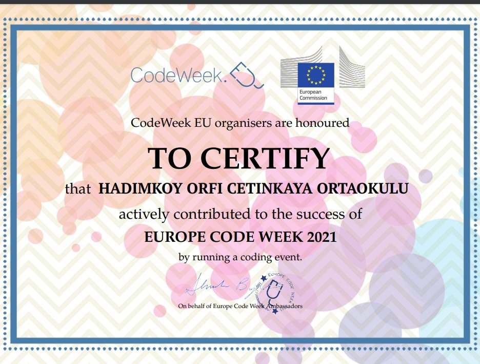 Hadimkoyoo's tweet image. #CodeWeek 
#CodeWeekEu 
#codeweekturkey
#hadimkoyorficetinkayaortaokulu
@ARNAVUTKOYMEM 
@HasipTurhan