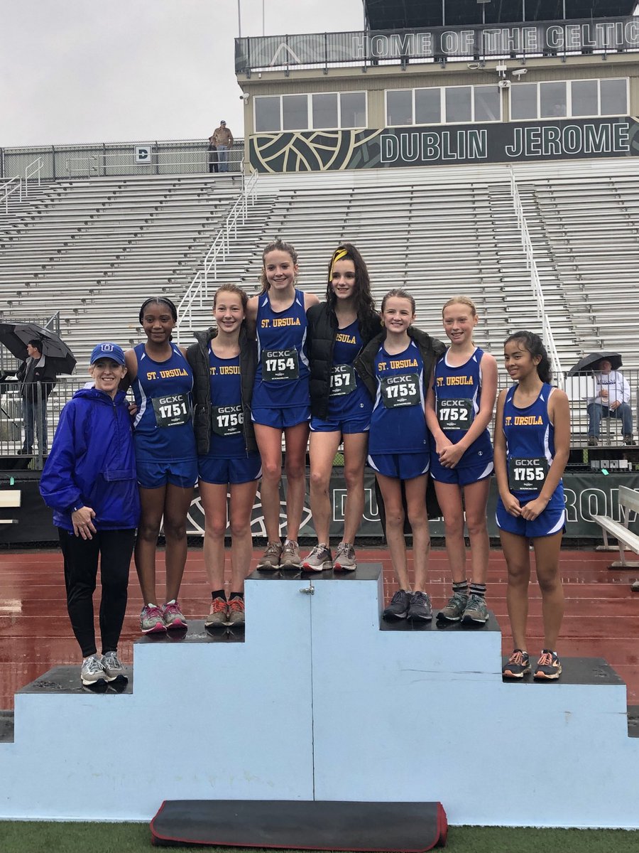 SUAJA_RunU's tweet photo. A few runners short, and running in chilly wet conditions this tough SUA JA XC team placed 4th in the Ohio Youth Runners State meet Silver Division! Madilyn Polte finished 13th making it into podium ceremony! #ArrowProud https://t.co/TeiRyZd9UU