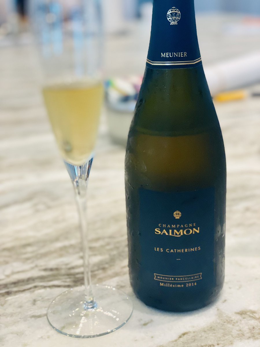 Champagne Salmon, Meunier, Les Catherines 2014. Happy Sunday!