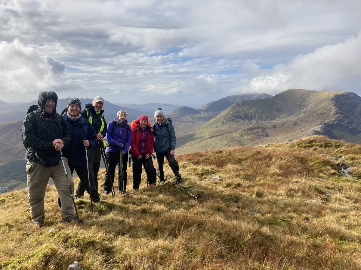 Noreendarcy's tweet image. Thanks Clement, Liam & Muireann for a good day #BenCregan @Leenanewalk & for getting us up & down safely. Windy day but beautiful when the sun came out!  #stunningviews A warm welcome #DelphiResort delicious tea & scones, thanks all #hiking #connemara #galway #wildatlanticway