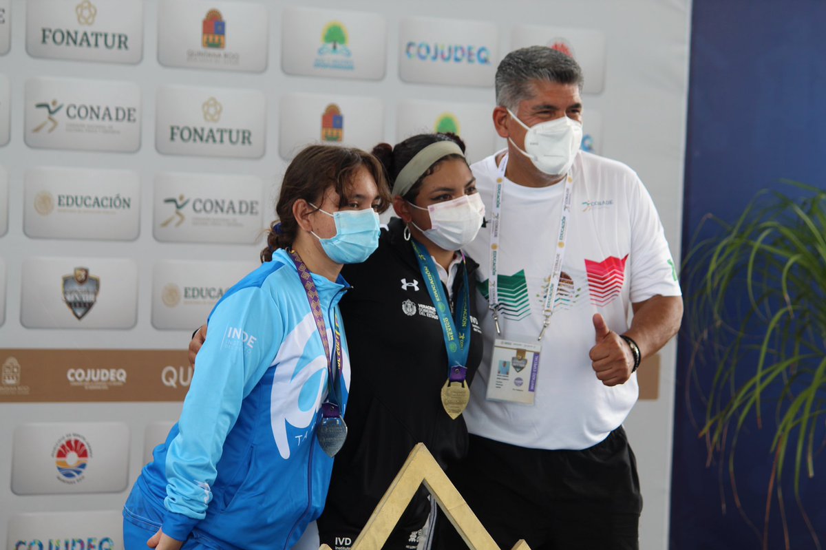 INDETamaulipas's tweet photo. ¡#Superatletas Tamaulipecos de #Paratletismo cierran su 3️⃣ Día con más preseas en #ParanacionalesCONADE2021! 
🥇Fernanda Del Ángel
🥈Cristian Mendoza
🥉Mauricio Oliva
🥈Alan Torres
🥈Diana Baez
🥇Salem Galilea
¡Gracias por poner en alto a #Tamaulipas! 💯 https://t.co/8nqPEp8xkw