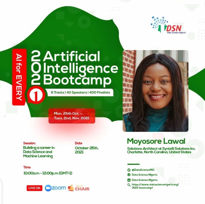 Zorracs's tweet photo. We are set!
#ArtiticialIntelligence Bootcamp starts tomorrow 25th October 2021 and we are excited to host these amazing people for the #LadiesInAI session
If you're a lady wanting to start a career in #AI #DataScience #MachineLearning. Here is your chance https://t.co/GRK2d71Y6P