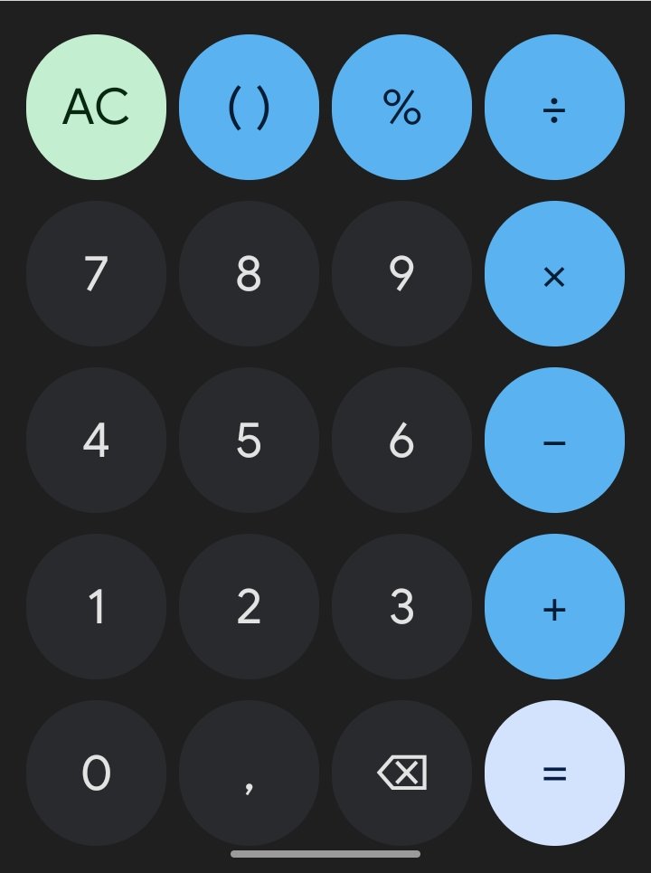 PostCamel's tweet photo. I Just realized that the Android calculator has been updated. I hate it. But I also love it. But I hate it more https://t.co/2u51Q0pYns